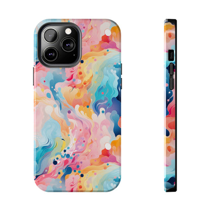 AI Psychedelic Pattern Phone Case for iPhone - Lightweight, Impact Resistant, Wireless Charging Compatible-AI phone case-AI By AJ