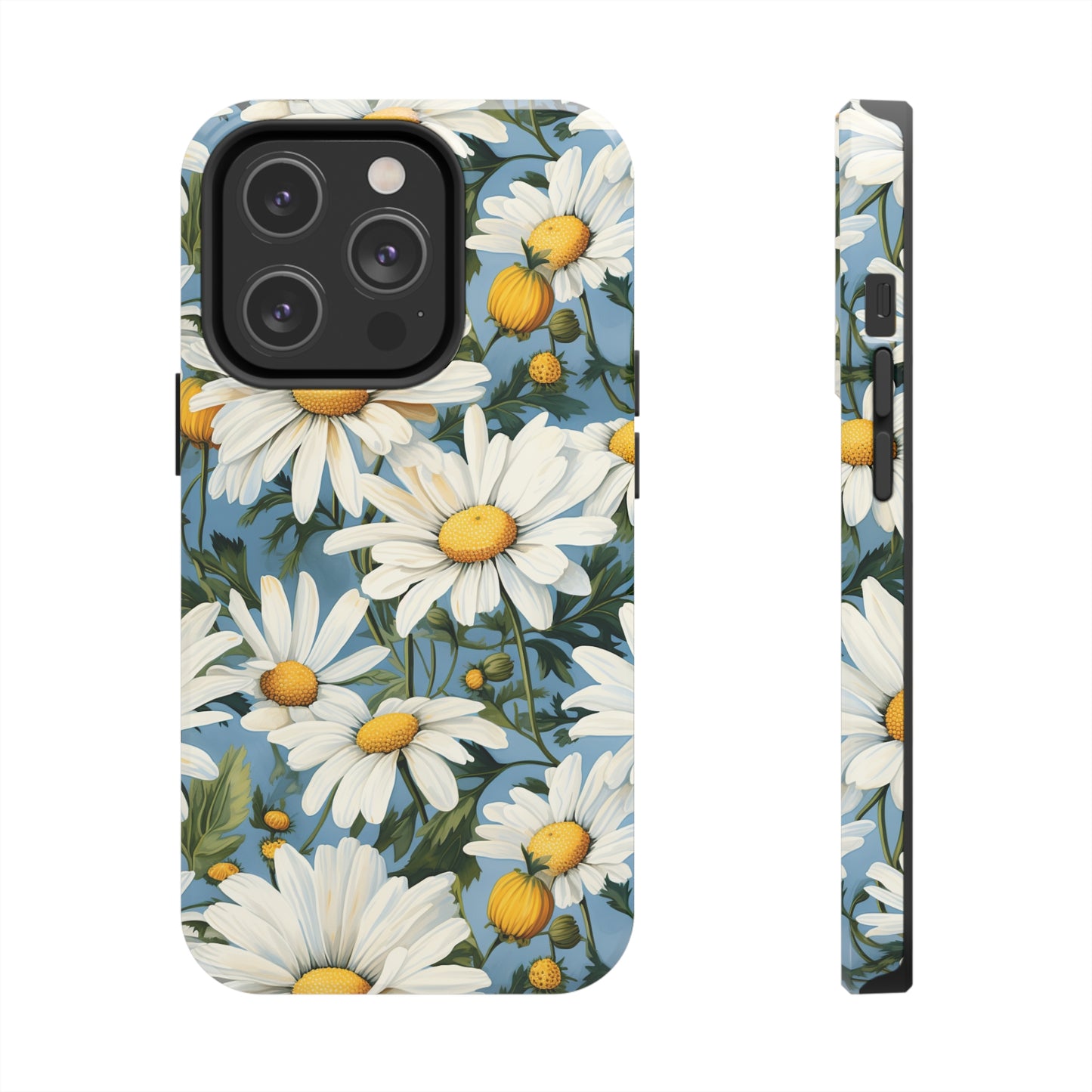 AI Daisy Pattern Phone Case for iPhone - Lightweight, Impact Resistant, Wireless Charging Compatible-AI phone case-AI By AJ