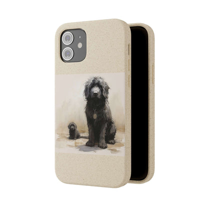 Biodegradable Custom Pet Phone Case, Dog iPhone Case, Doodle Phone Case, Newfypoo, Puppy phone case-AI phone case-AI By AJ