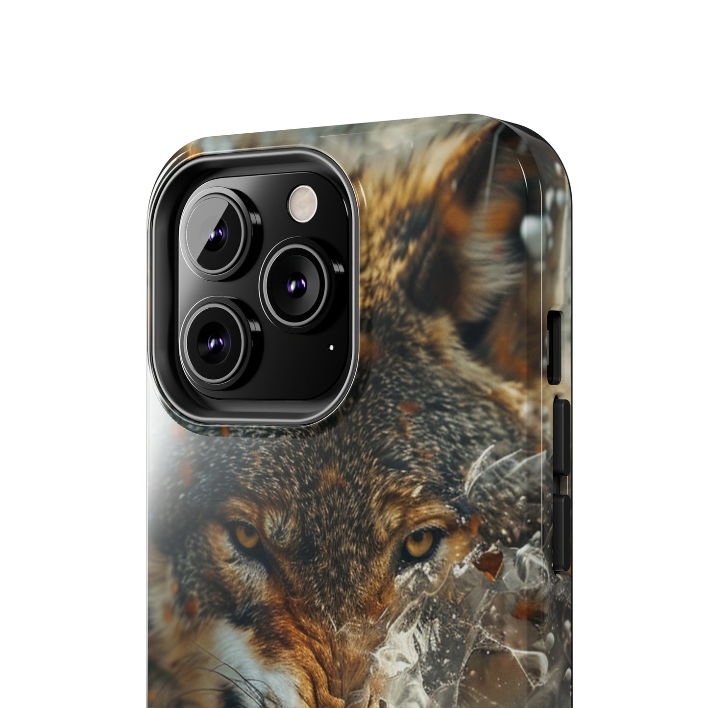 Wolf Ripping Through Phone Case for iPhone - Lightweight, Impact Resistant, Wireless Charging Compatible