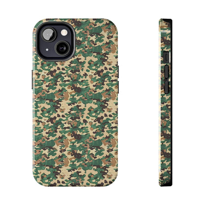 Green Camo Phone Case for iPhone - Lightweight, Impact Resistant, Wireless Charging Compatible