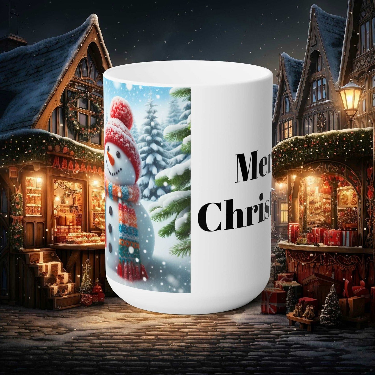 Merry Christmas Snowman Mug