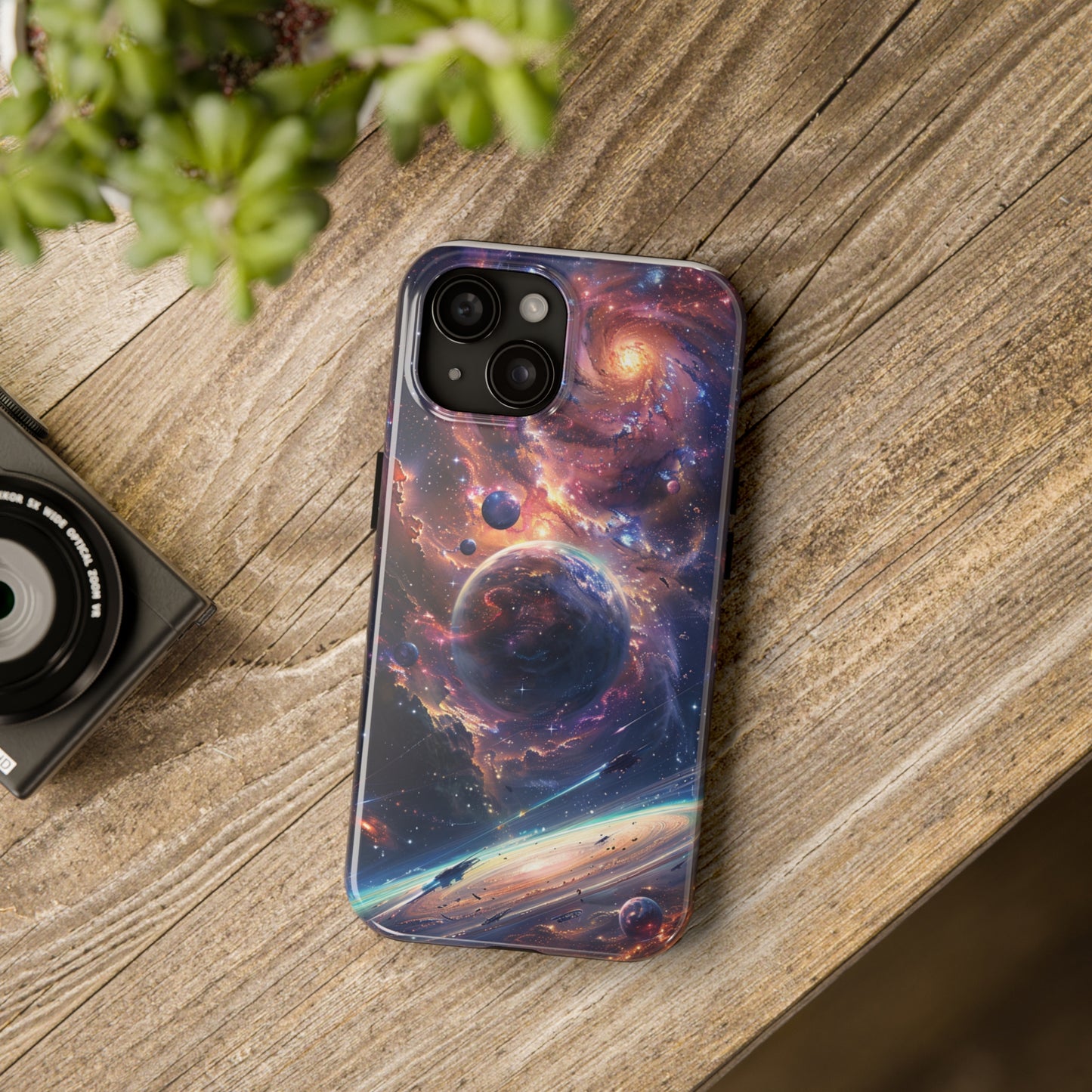 Cosmic Scene Phone Case for iPhone - Lightweight, Impact Resistant, Wireless Charging Compatible