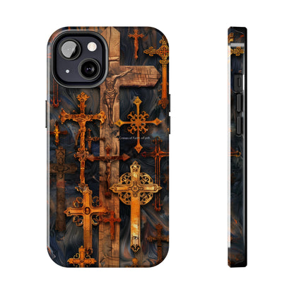 Religious Cross Phone Case for iPhone - Lightweight, Impact Resistant, Wireless Charging Compatible