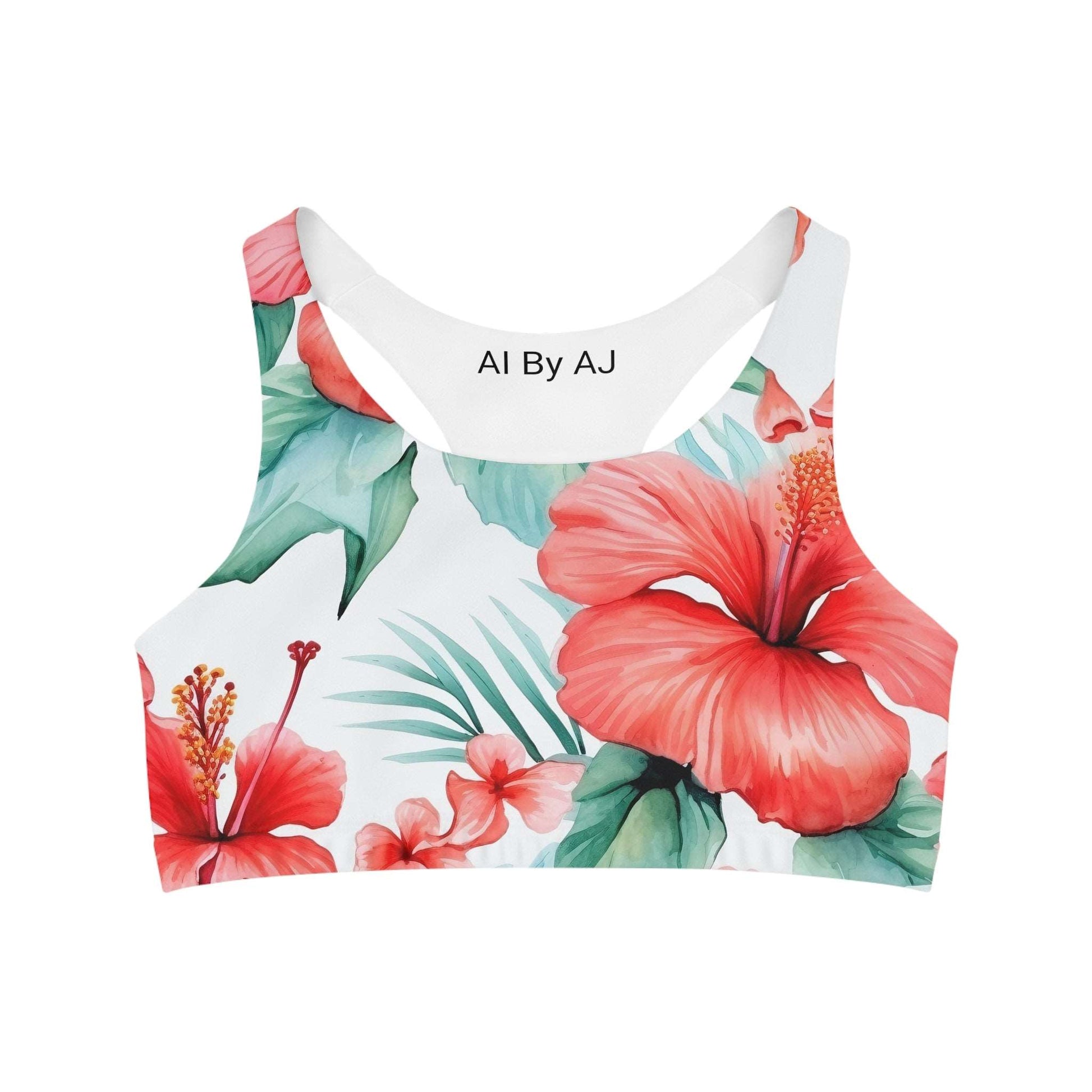 Hibiscus Custom Sports Bra - Tropical Style & Support