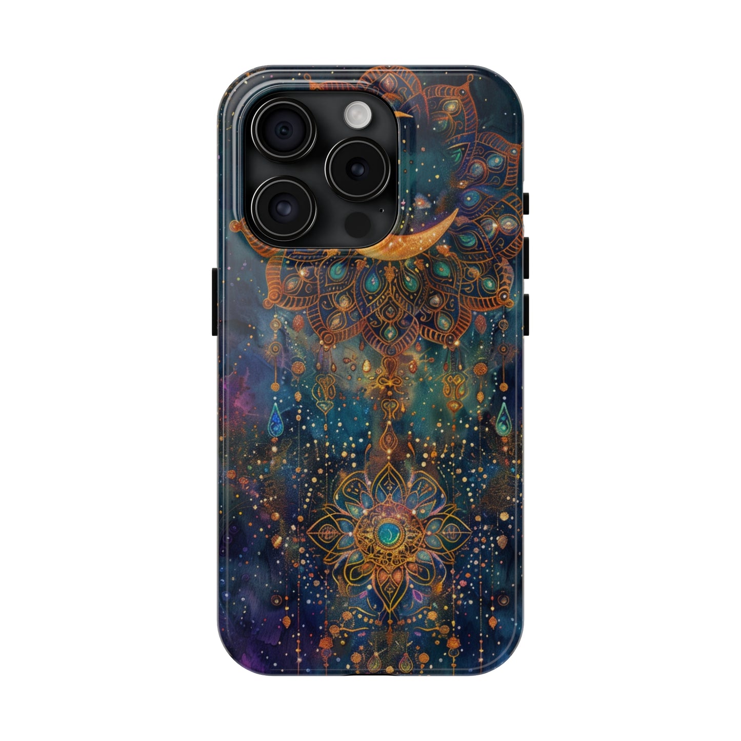 Mandala Pattern Phone Case 4 for iPhone - Lightweight, Impact Resistant, Wireless Charging Compatible