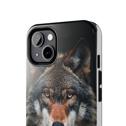 The Arte Povera Style Wolf Head 2 Phone Case for iPhone - Lightweight, Impact Resistant, Wireless Charging Compatible