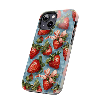 Bows and Berries 2 Phone Case for iPhone - Lightweight, Impact Resistant, Wireless Charging Compatible