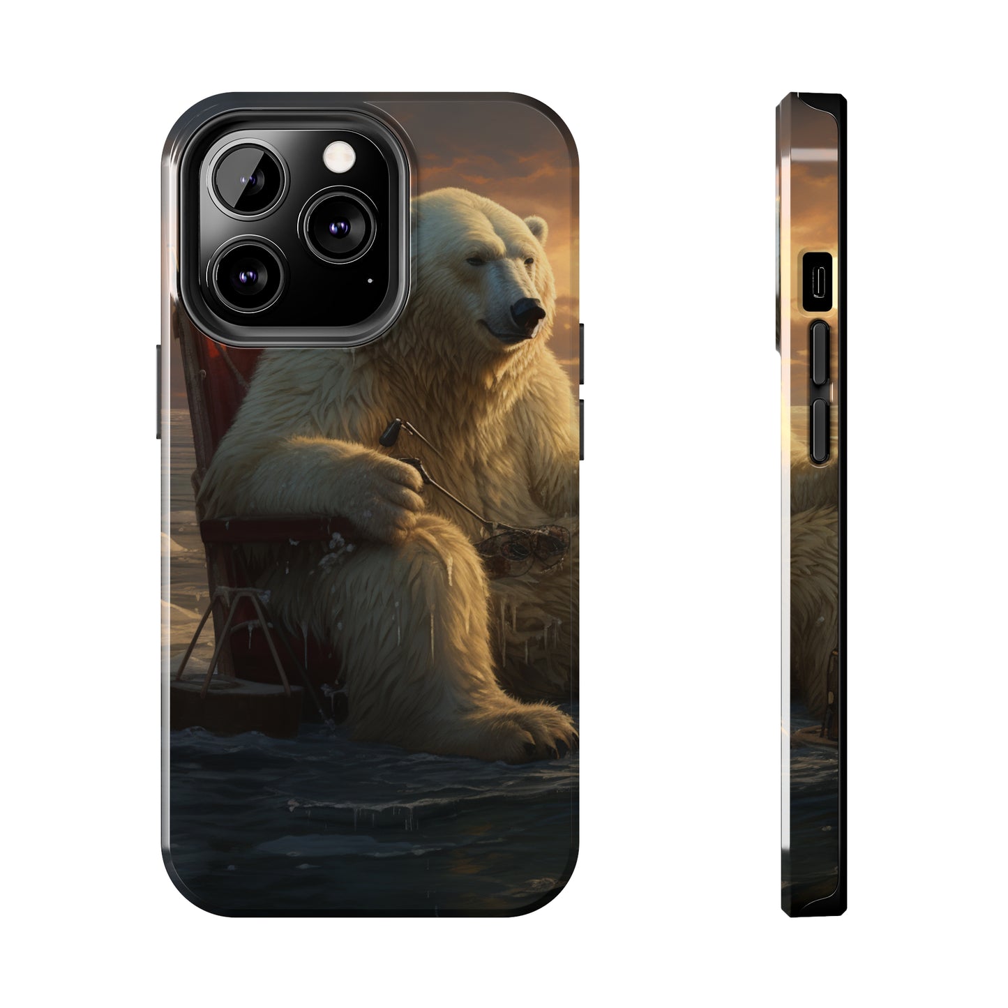 Rocking Polar Bear Phone Case for iPhone - Lightweight, Impact Resistant, Wireless Charging Compatible