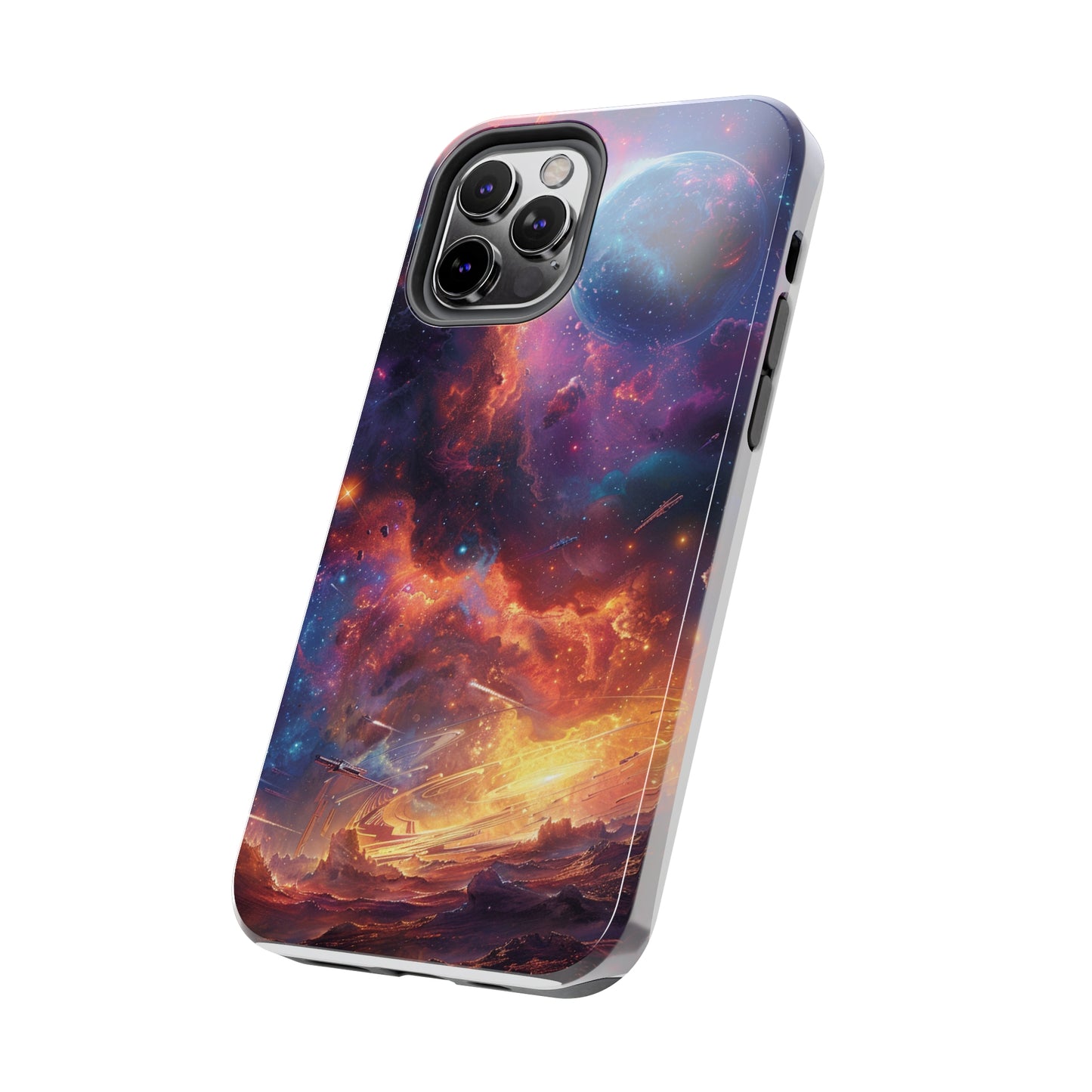 Cosmic Space Phone Case for iPhone - Lightweight, Impact Resistant, Wireless Charging Compatible