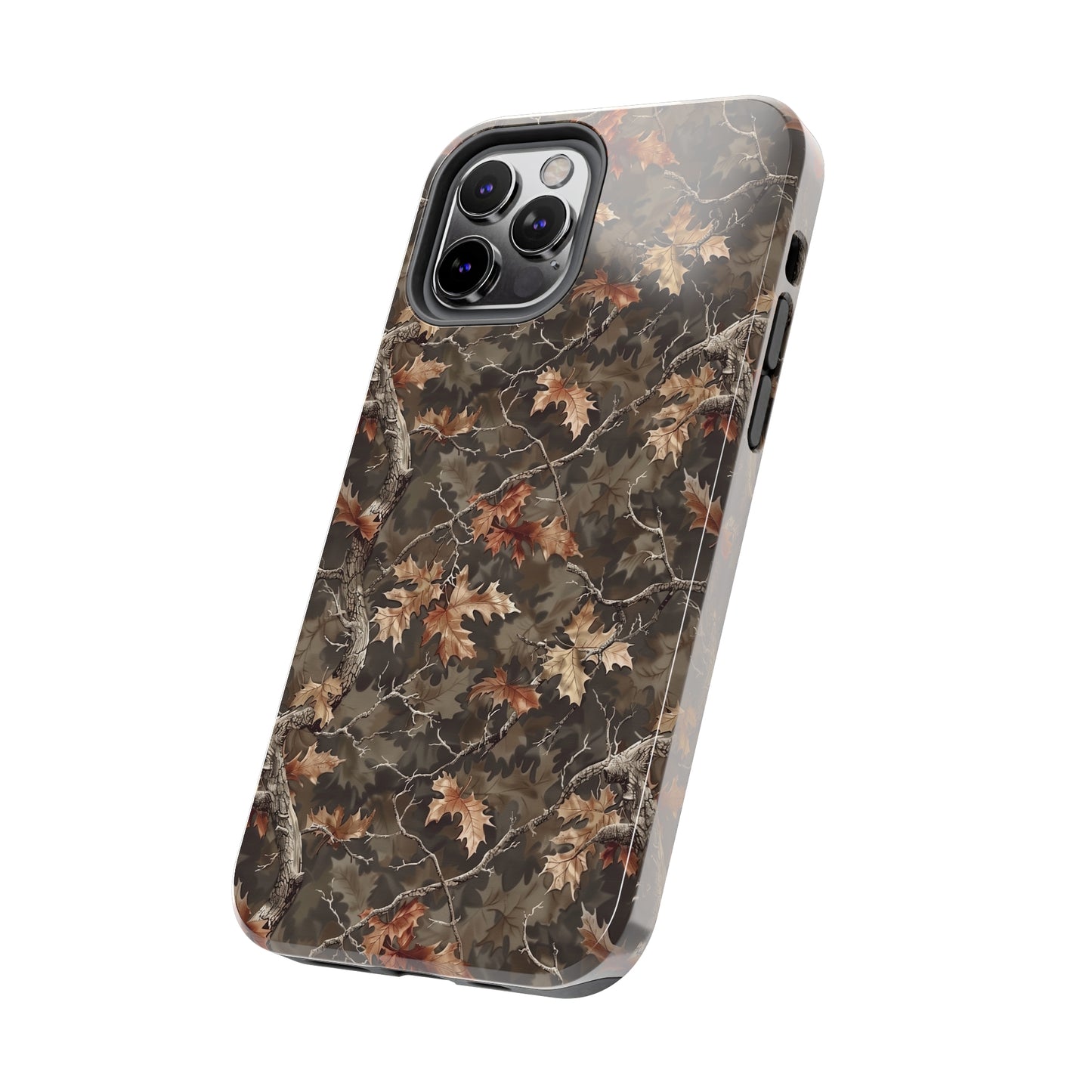 Brown Camo Phone Case for iPhone - Lightweight, Impact Resistant, Wireless Charging Compatible