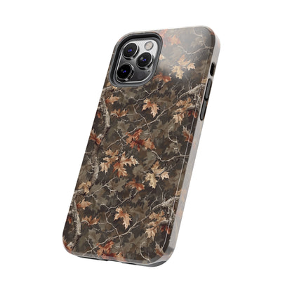 Brown Camo Phone Case for iPhone - Lightweight, Impact Resistant, Wireless Charging Compatible