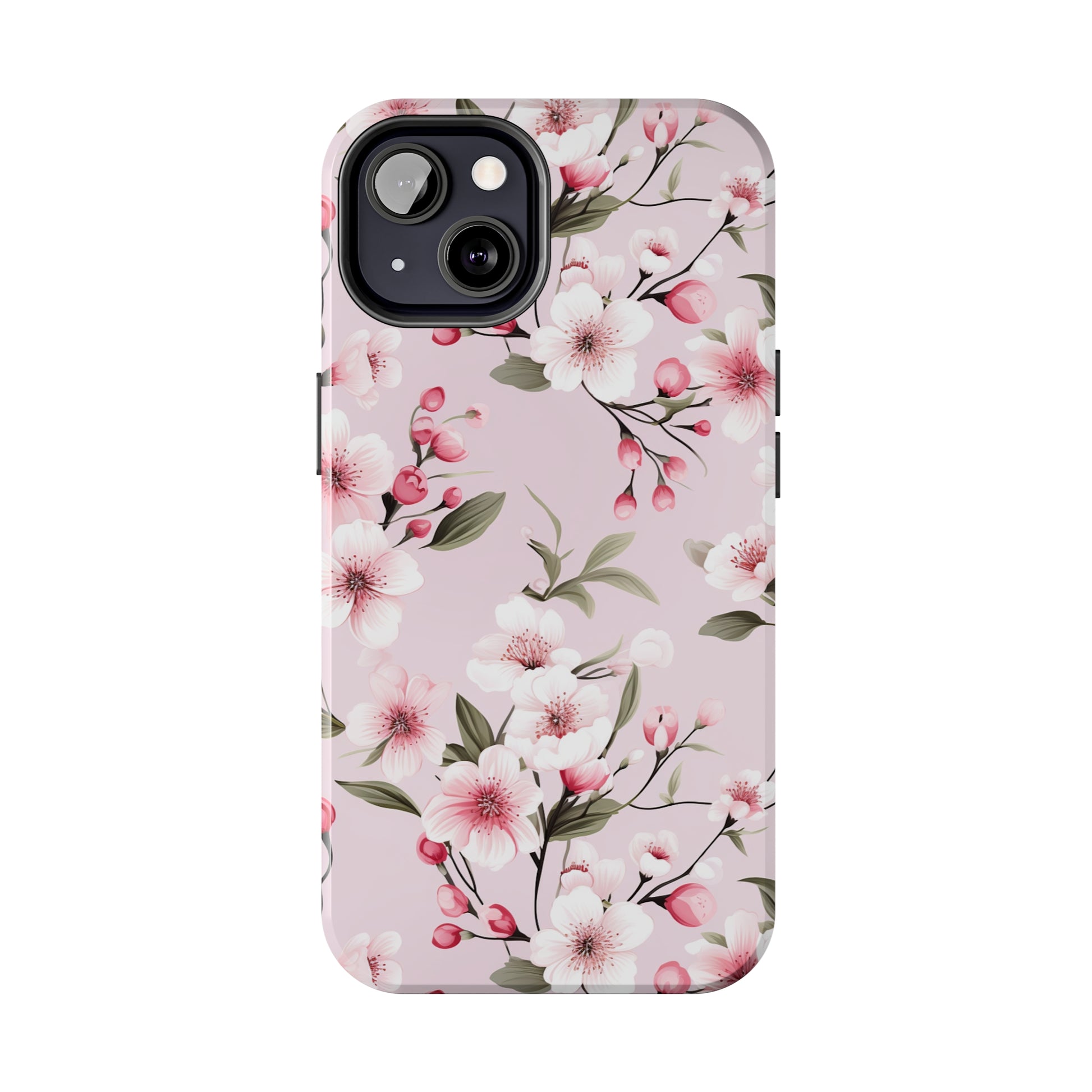 AI Cherry Blossom Pattern Phone Case for iPhone - Lightweight, Impact Resistant, Wireless Charging Compatible-AI phone case-AI By AJ