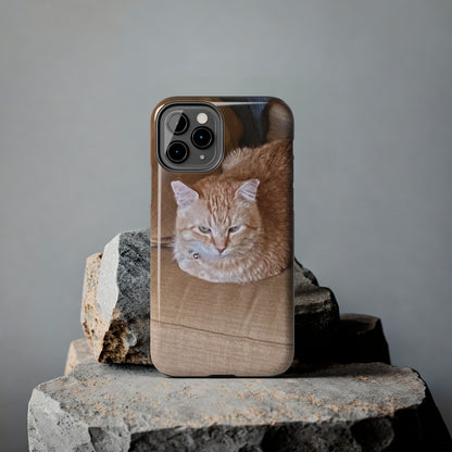 Alfred the Cat's "Couch Potato" Phone Case for iPhone - Lightweight, Impact Resistant, Wireless Charging Compatible