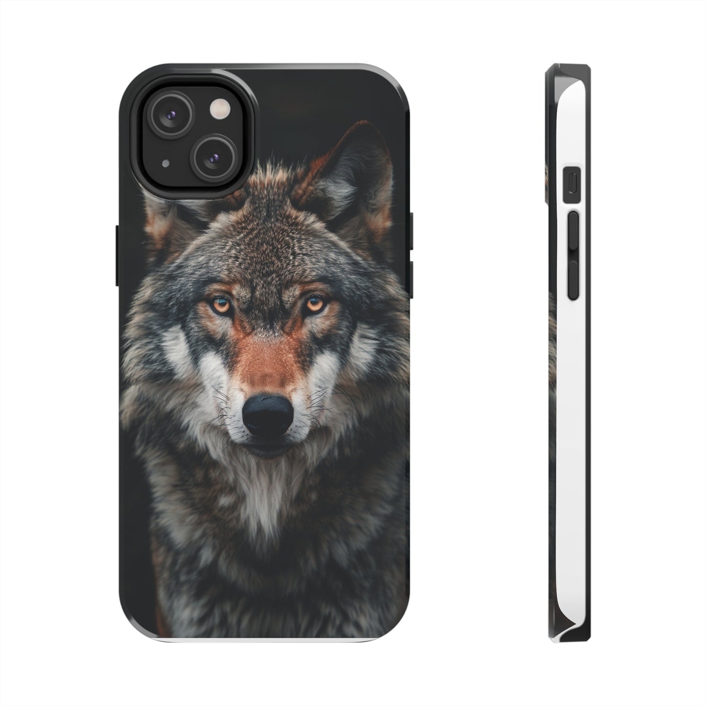 The Arte Povera Style Wolf Head 2 Phone Case for iPhone - Lightweight, Impact Resistant, Wireless Charging Compatible