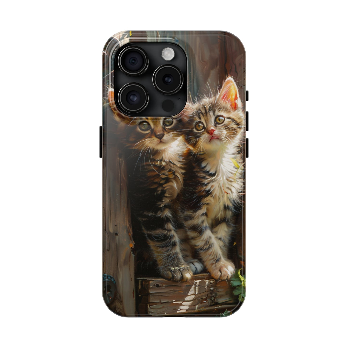 Window of Kittens Phone Case for iPhone - Lightweight, Impact Resistant, Wireless Charging Compatible