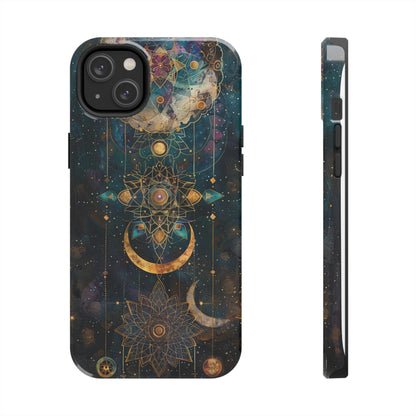 Mandala Pattern Phone Case for iPhone - Lightweight, Impact Resistant, Wireless Charging Compatible