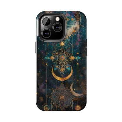 Mandala Pattern Phone Case for iPhone - Lightweight, Impact Resistant, Wireless Charging Compatible