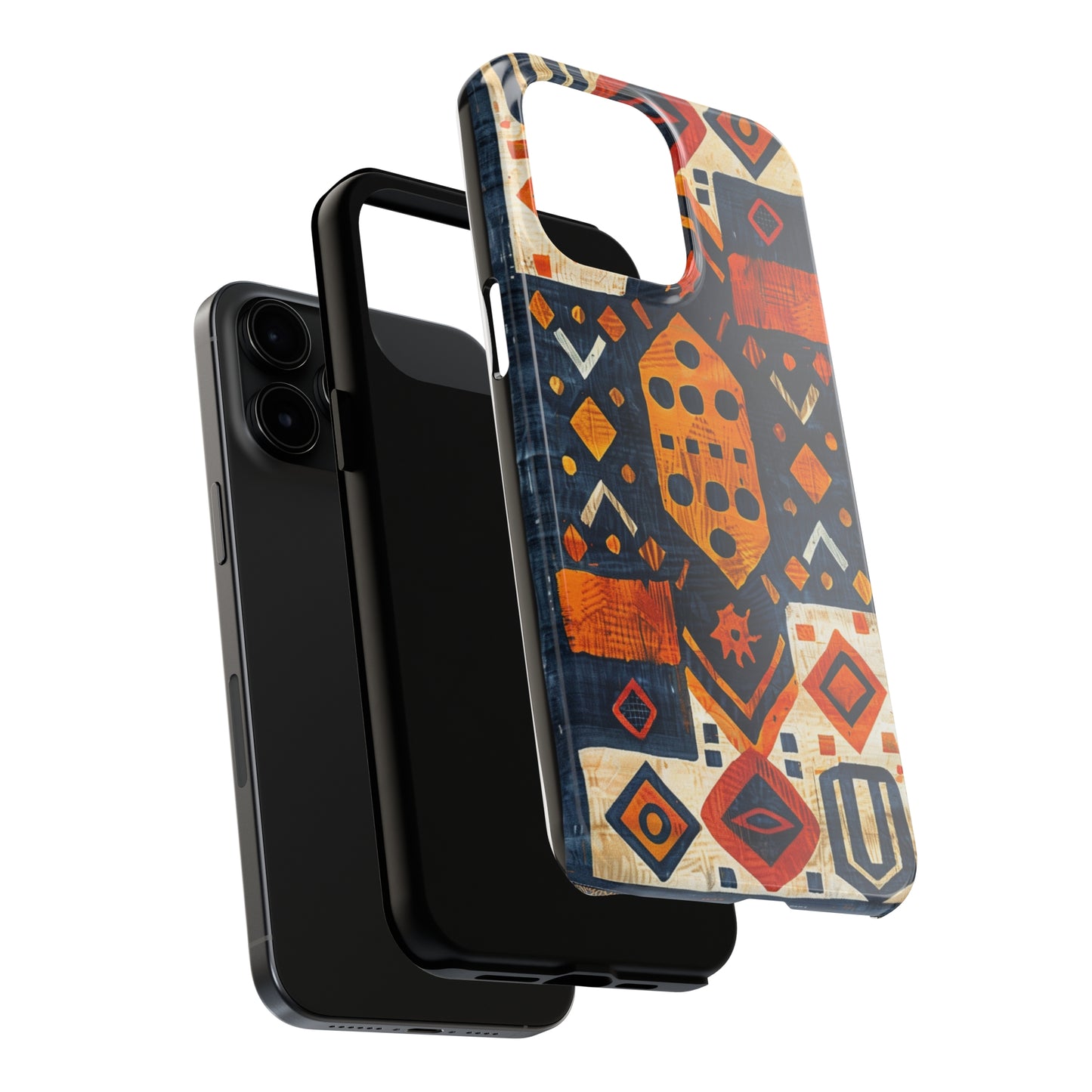 Cultural Tapestry Phone Case for iPhone - Lightweight, Impact Resistant, Wireless Charging Compatible