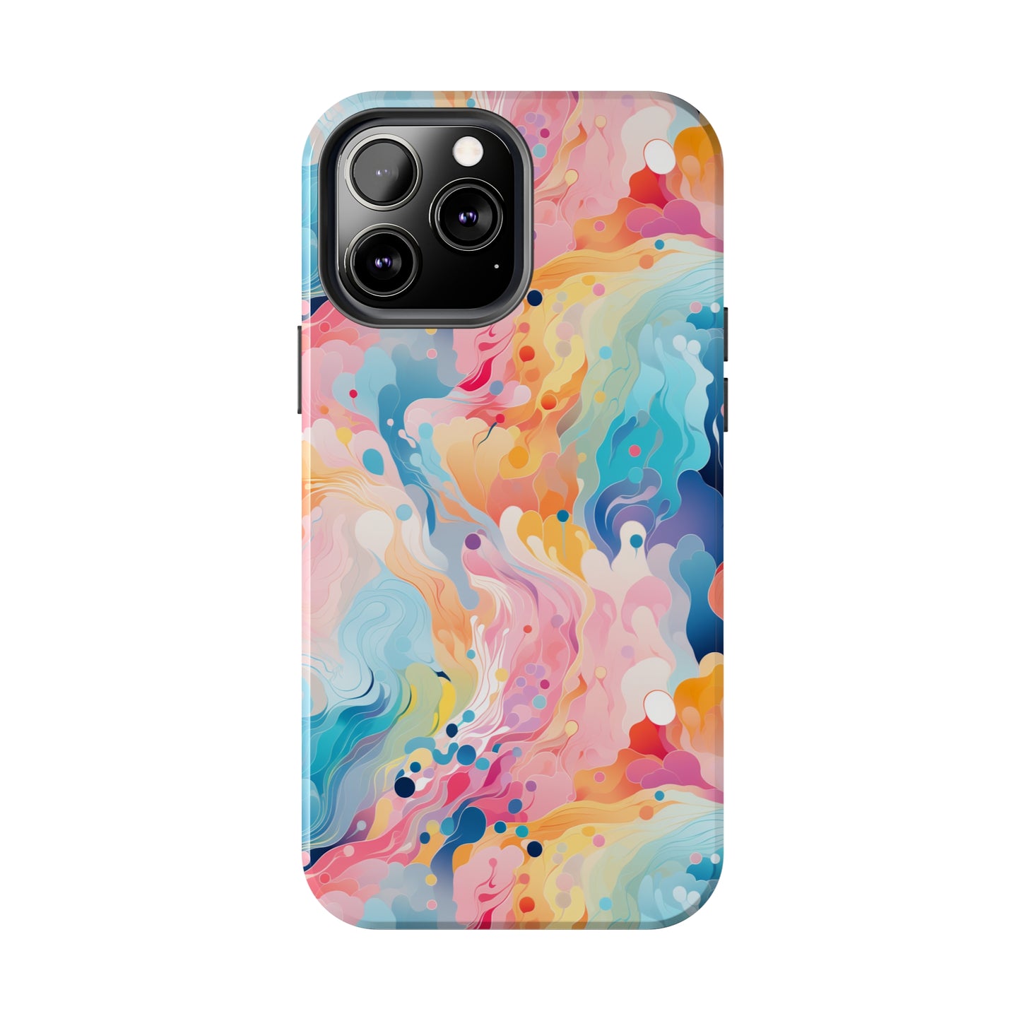 AI Psychedelic Pattern Phone Case for iPhone - Lightweight, Impact Resistant, Wireless Charging Compatible-AI phone case-AI By AJ