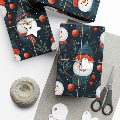 Snowman Wrapping Paper | Holiday Wrapping Paper | Snowman Gift Wrap