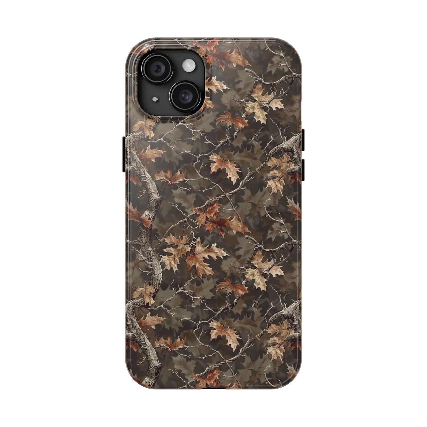 Brown Camo Phone Case for iPhone - Lightweight, Impact Resistant, Wireless Charging Compatible