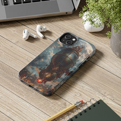 Steampunk Adventure Phone Case for iPhone - Lightweight, Impact Resistant, Wireless Charging Compatible