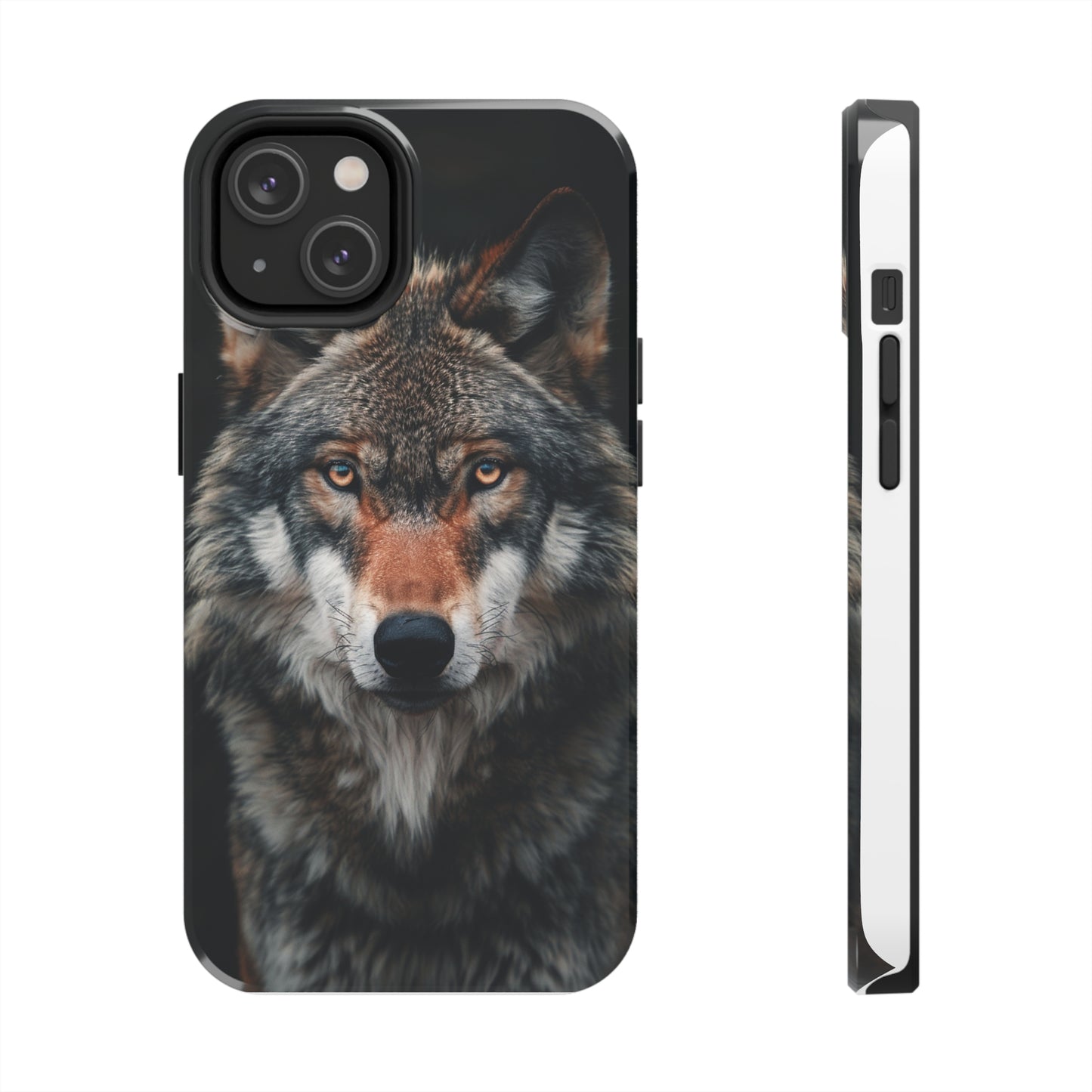 The Arte Povera Style Wolf Head 2 Phone Case for iPhone - Lightweight, Impact Resistant, Wireless Charging Compatible