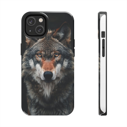 The Arte Povera Style Wolf Head 2 Phone Case for iPhone - Lightweight, Impact Resistant, Wireless Charging Compatible