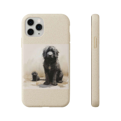 Biodegradable Custom Pet Phone Case, Dog iPhone Case, Doodle Phone Case, Newfypoo, Puppy phone case-AI phone case-AI By AJ