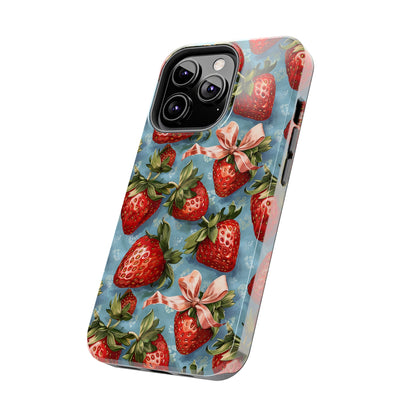 Bows and Berries 2 Phone Case for iPhone - Lightweight, Impact Resistant, Wireless Charging Compatible