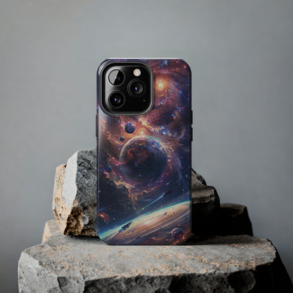 Cosmic Scene Phone Case for iPhone - Lightweight, Impact Resistant, Wireless Charging Compatible