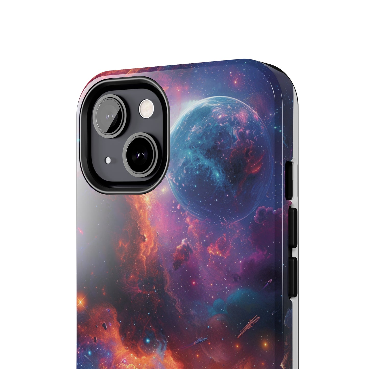 Cosmic Space Phone Case for iPhone - Lightweight, Impact Resistant, Wireless Charging Compatible