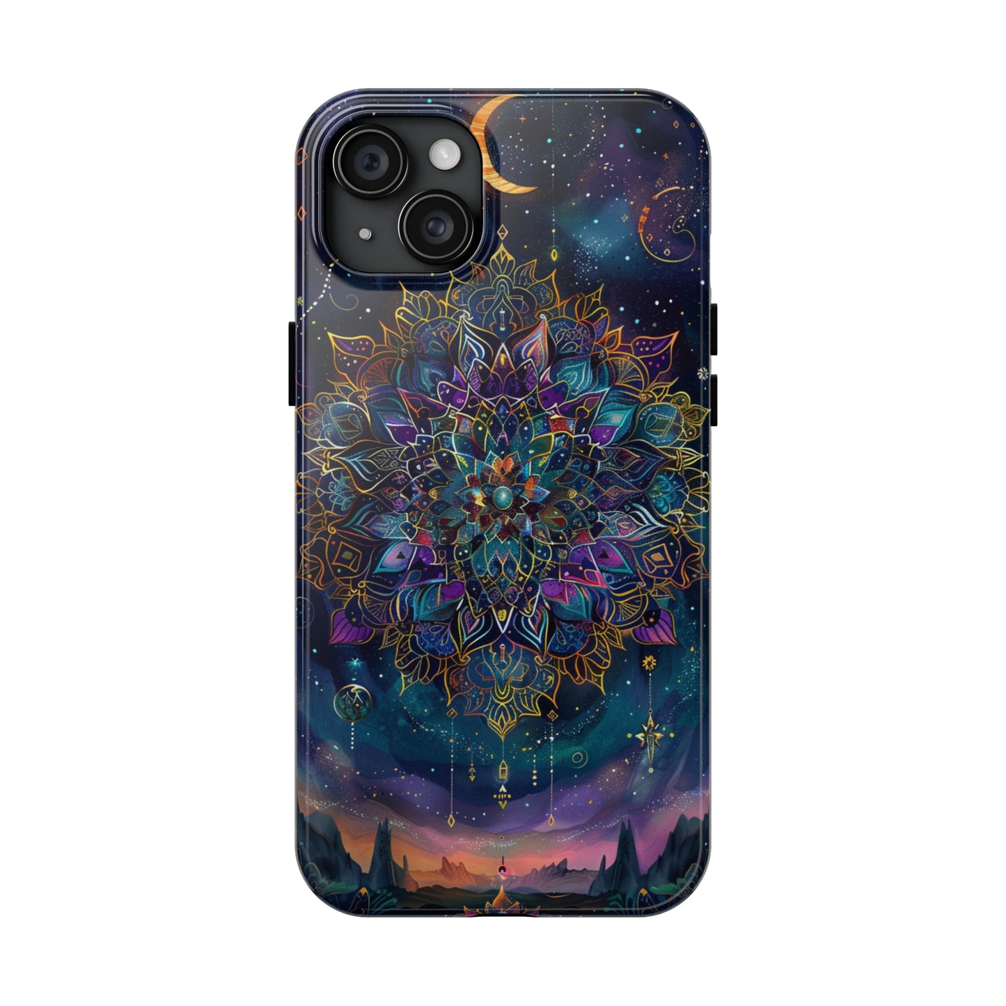 Mandala Pattern Phone Case 3 for iPhone - Lightweight, Impact Resistant, Wireless Charging Compatible