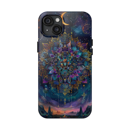 Mandala Pattern Phone Case 3 for iPhone - Lightweight, Impact Resistant, Wireless Charging Compatible