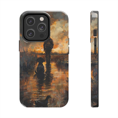 Water Color Mans Best Friend Phone Case for iPhone - Lightweight, Impact Resistant, Wireless Charging Compatible