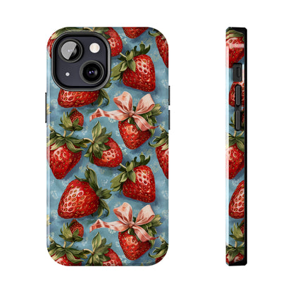 Bows and Berries 2 Phone Case for iPhone - Lightweight, Impact Resistant, Wireless Charging Compatible