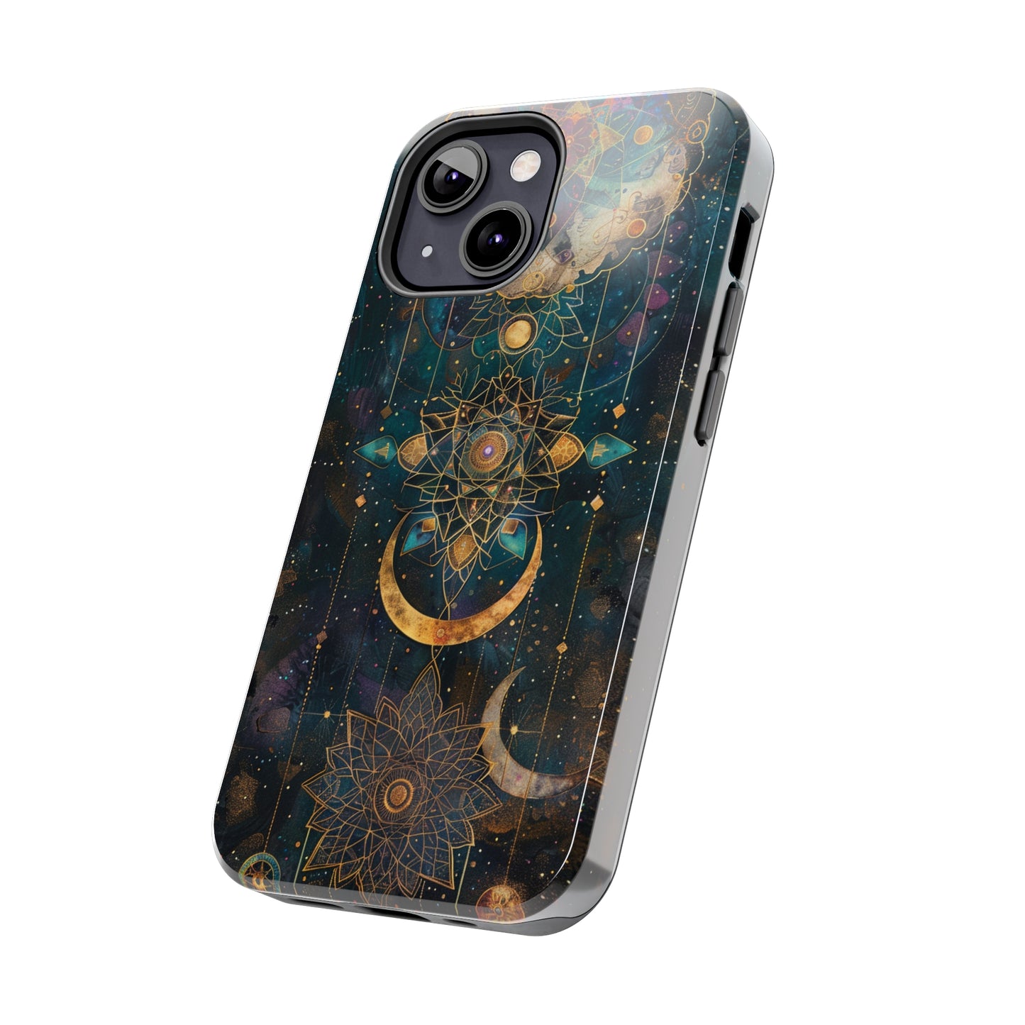 Mandala Pattern Phone Case for iPhone - Lightweight, Impact Resistant, Wireless Charging Compatible