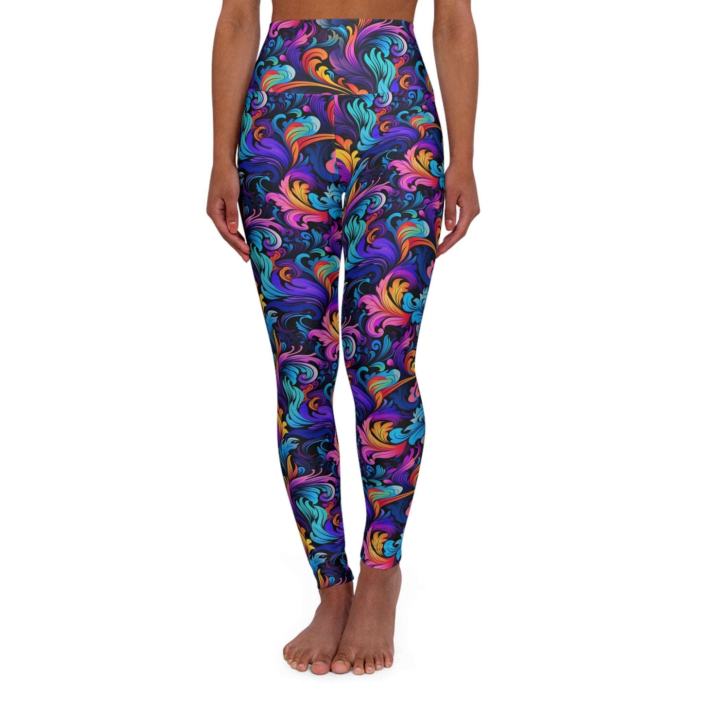 Psychedelic Printed Leggings for Women - Get in the Groove with Trendy Rave Leggings!