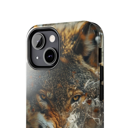 Wolf Ripping Through Phone Case for iPhone - Lightweight, Impact Resistant, Wireless Charging Compatible