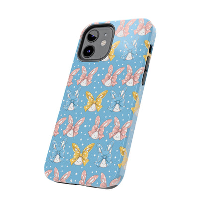 Bunnies and Bows Phone Case for iPhone - Lightweight, Impact Resistant, Wireless Charging Compatible