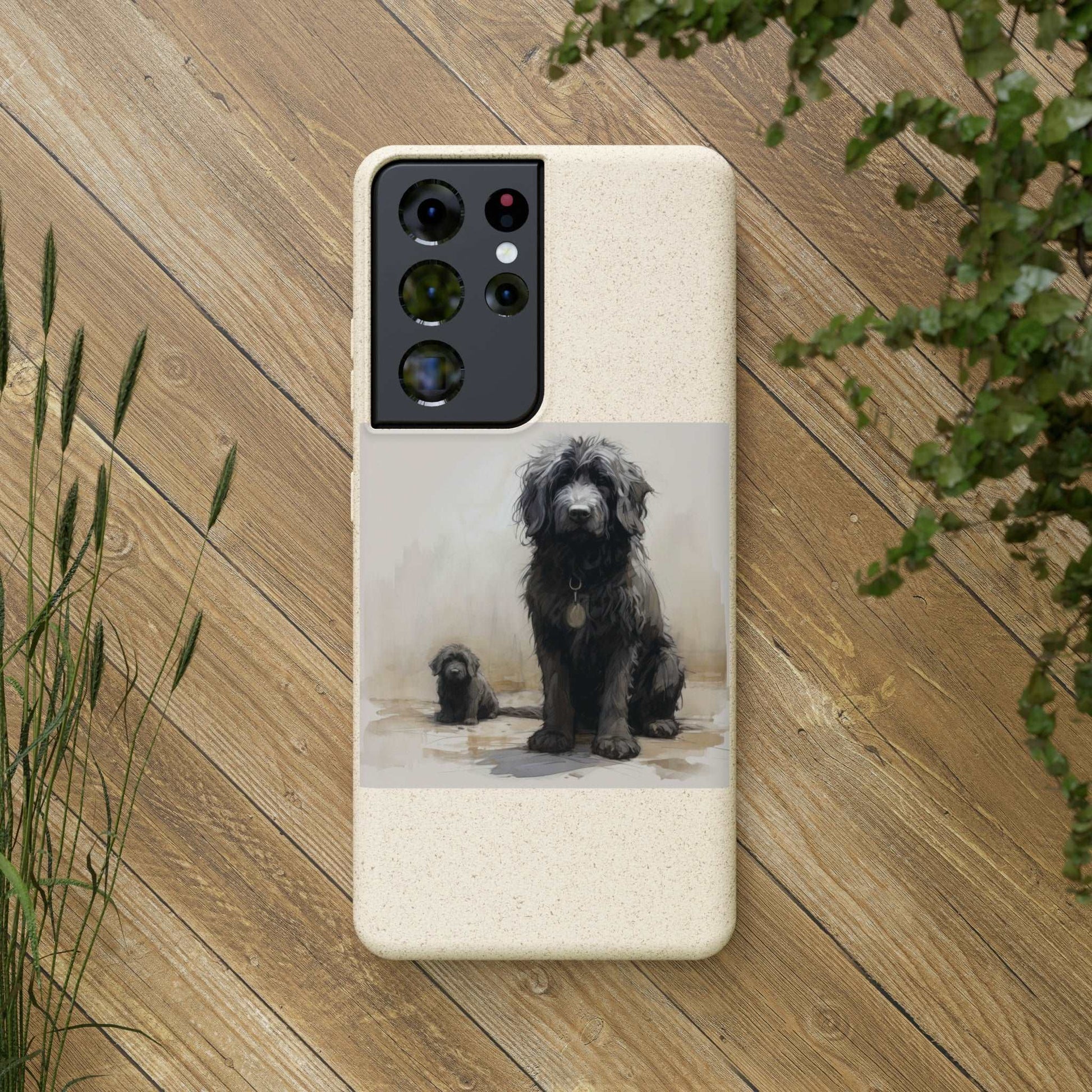 Biodegradable Custom Pet Phone Case, Dog iPhone Case, Doodle Phone Case, Newfypoo, Puppy phone case-AI phone case-AI By AJ