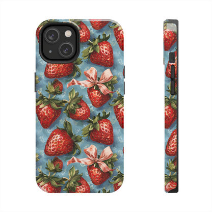 Bows and Berries 2 Phone Case for iPhone - Lightweight, Impact Resistant, Wireless Charging Compatible