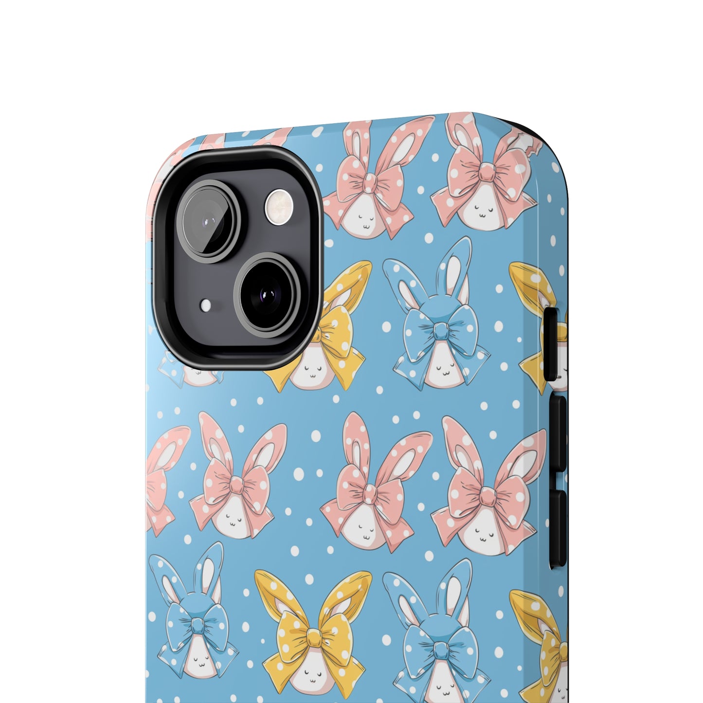 Bunnies and Bows Phone Case for iPhone - Lightweight, Impact Resistant, Wireless Charging Compatible