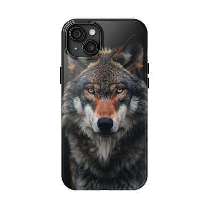 The Arte Povera Style Wolf Head 2 Phone Case for iPhone - Lightweight, Impact Resistant, Wireless Charging Compatible