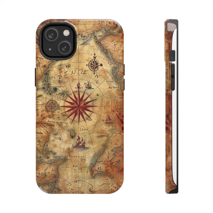 Ancient Cartography Phone Case for iPhone - Lightweight, Impact Resistant, Wireless Charging Compatible