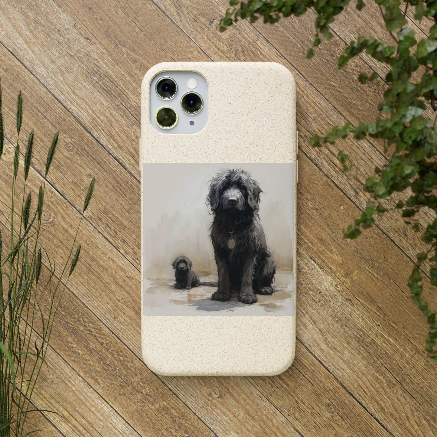 Biodegradable Custom Pet Phone Case, Dog iPhone Case, Doodle Phone Case, Newfypoo, Puppy phone case-AI phone case-AI By AJ