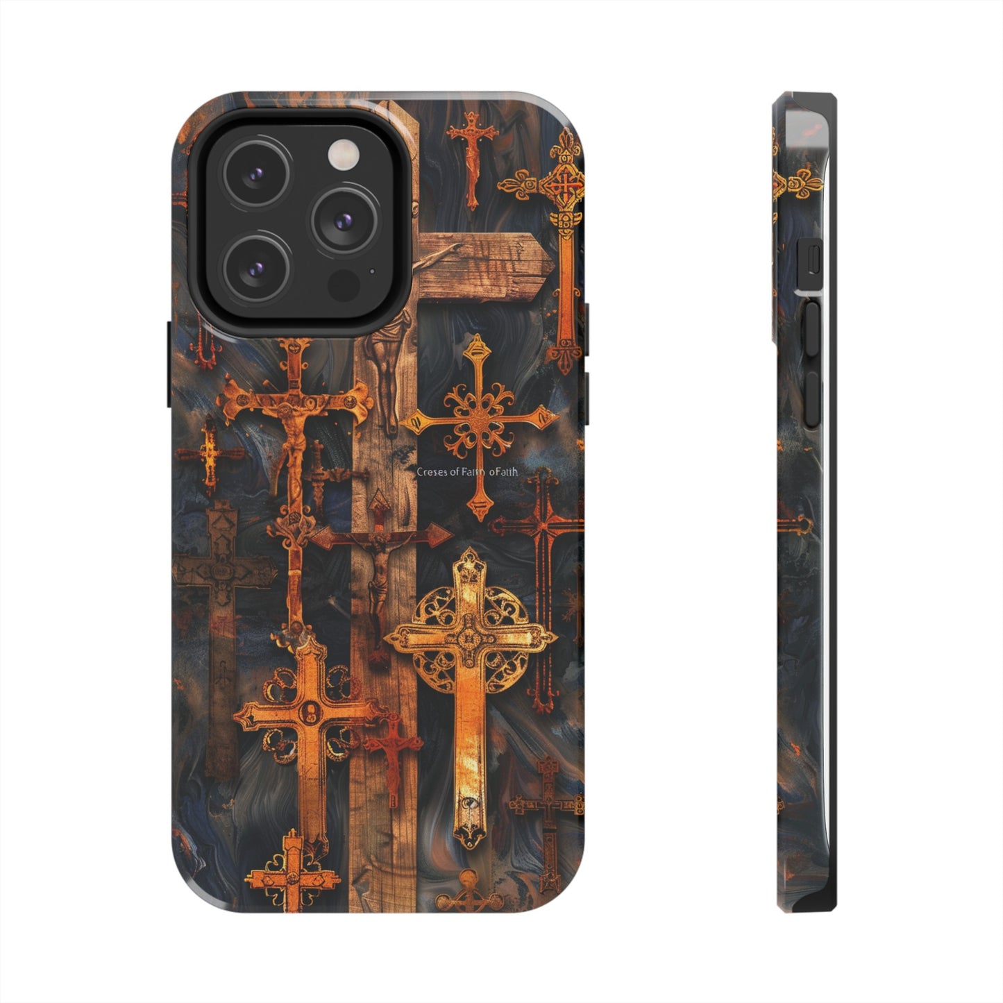 Religious Cross Phone Case for iPhone - Lightweight, Impact Resistant, Wireless Charging Compatible