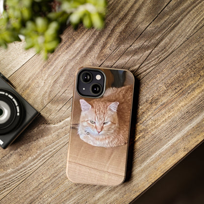 Alfred the Cat's "Couch Potato" Phone Case for iPhone - Lightweight, Impact Resistant, Wireless Charging Compatible