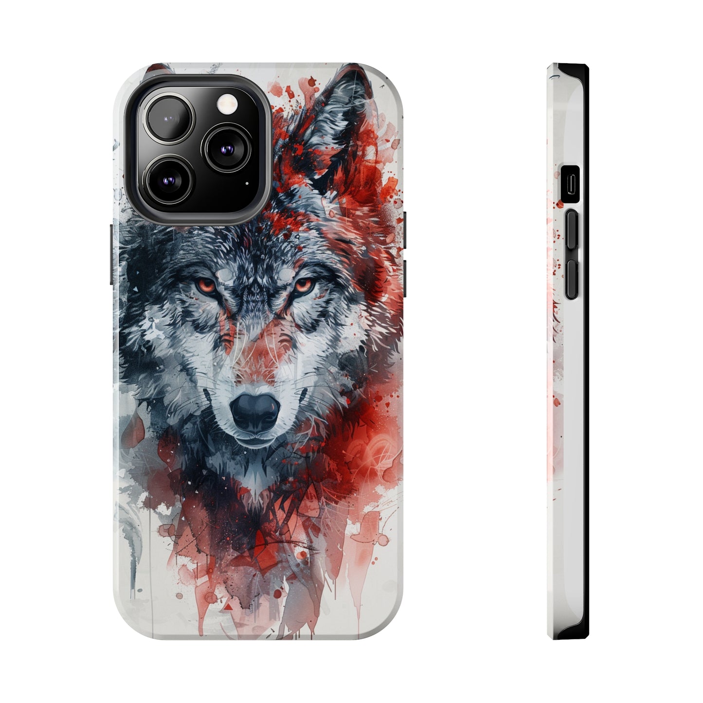 Biomorphism Style Wolf Phone Case for iPhone - Lightweight, Impact Resistant, Wireless Charging Compatible